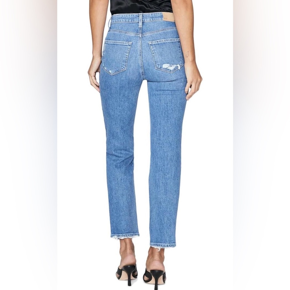 Paige Denim Stella Straight Jean Wash: Rock On Sz 28 Distressed Denim - Picture 12 of 12